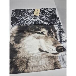 Vintage Basion Wolf Beach Towel
